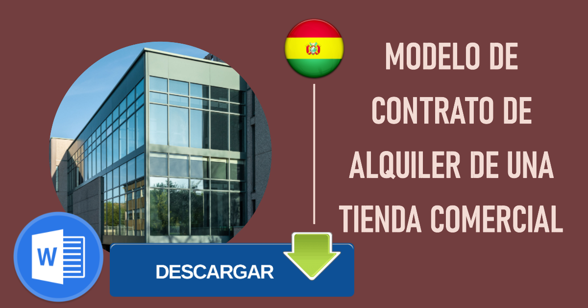 Modelo de contrato de ALQUILER DE UNA TIENDA COMERCIAL