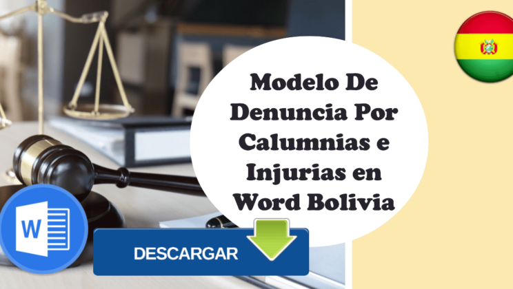 Modelo De Denuncia Por Calumnias e Injurias Bolivia