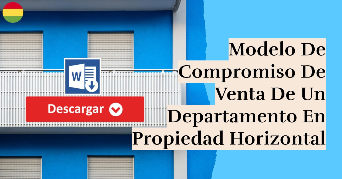 Modelo De Compromiso De Venta De Un Departamento En Propiedad Horizontal