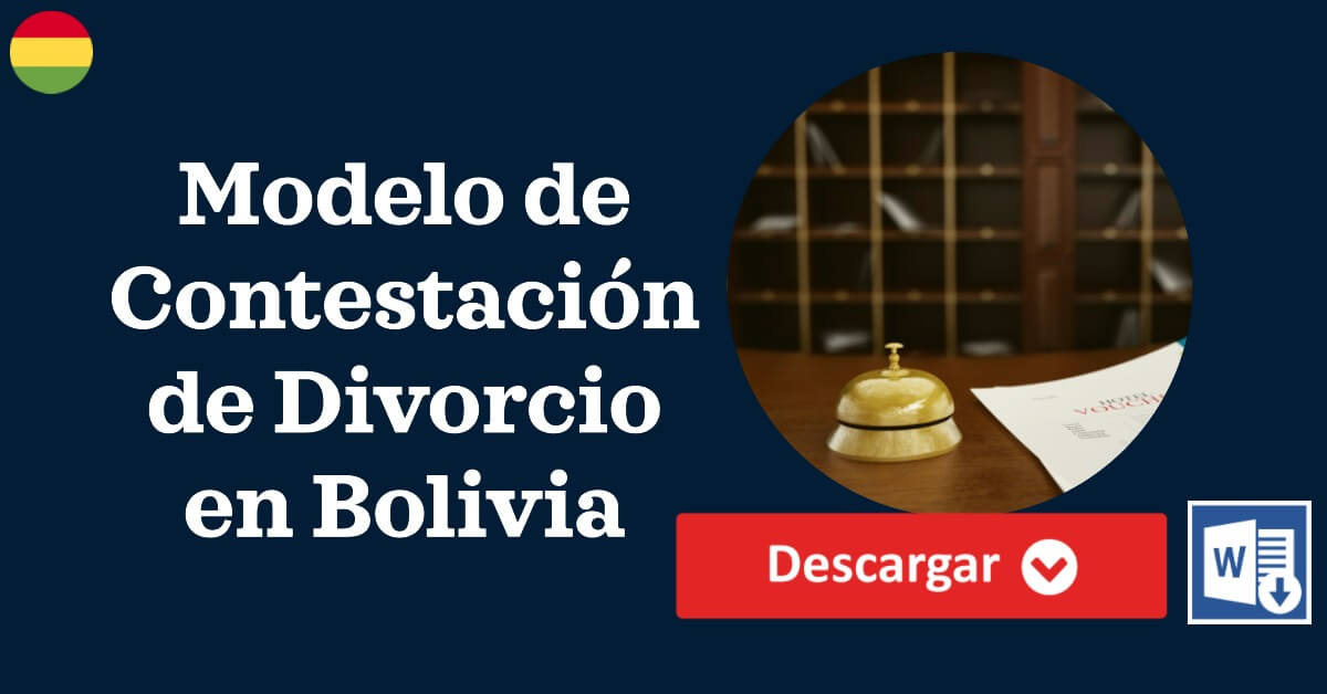 Modelo de Contestación de Divorcio en Bolivia