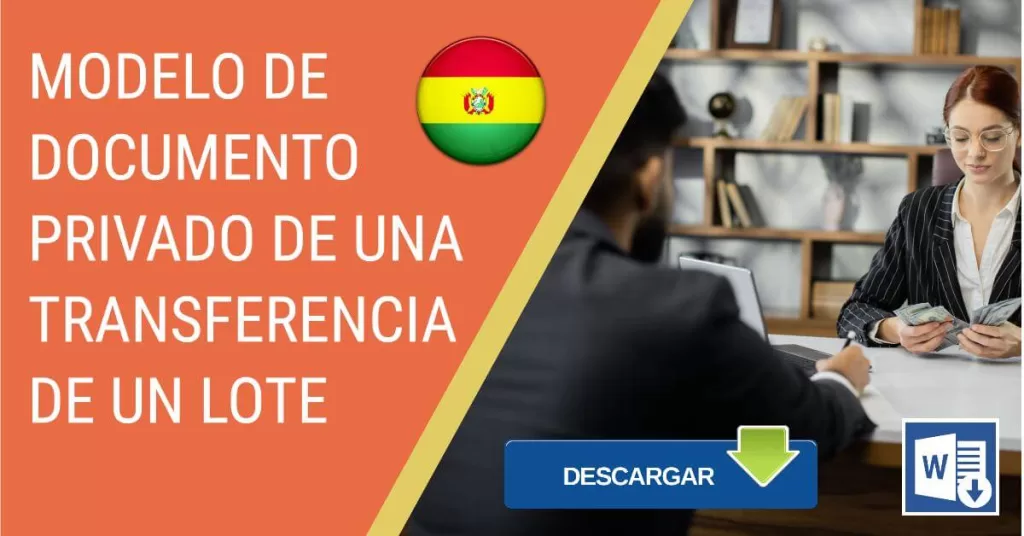 Modelo de Documento Privado de Una Transferencia de un Lote 