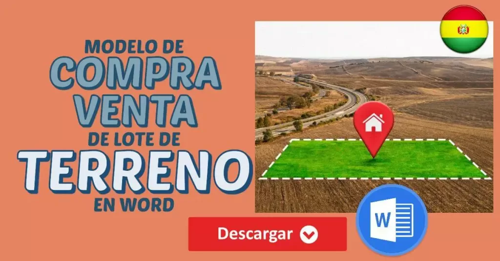 Modelo de Compra Venta de Lote de Terreno Bolivia