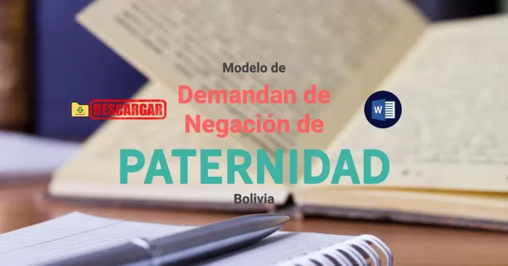 Modelo de Demandan de Negación de Paternidad Bolivia